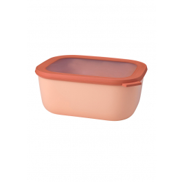 MEPAL Cirqula Oblong Nordic Blush 3 l brzoskwiniowa - miska kuchenna plastikowa z pokrywką