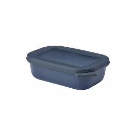 MEPAL Cirqula Oblong Nordic Denim 0,5 l granatowa - miska kuchenna plastikowa z pokrywką