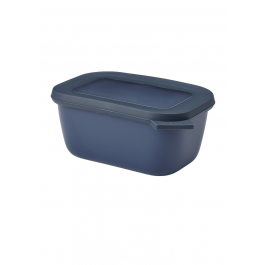 MEPAL Cirqula Oblong Nordic Denim 0,75 l granatowa - miska kuchenna plastikowa z pokrywką