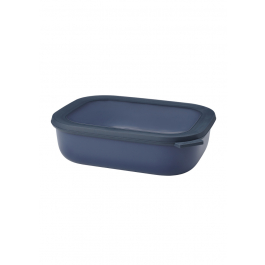 MEPAL Cirqula Oblong Nordic Denim 2 l granatowa - miska kuchenna plastikowa z pokrywką