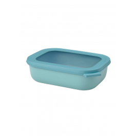 MEPAL Cirqula Oblong Nordic Green 1 l turkusowa - miska kuchenna plastikowa z pokrywką