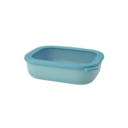MEPAL Cirqula Oblong Nordic Green 2 l turkusowa - miska kuchenna plastikowa z pokrywką