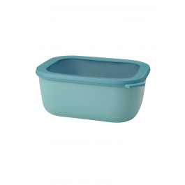 MEPAL Cirqula Oblong Nordic Green 3 l turkusowa - miska kuchenna plastikowa z pokrywką