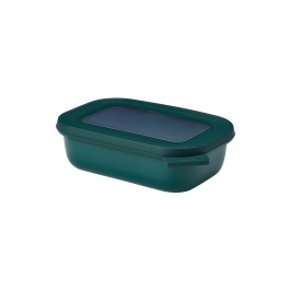 MEPAL Cirqula Oblong Nordic Pine 0,5 l ciemnozielony - miska kuchenna plastikowa z pokrywką