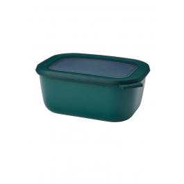 MEPAL Cirqula Oblong Nordic Pine 1,5 l ciemnozielona - miska kuchenna plastikowa z pokrywką