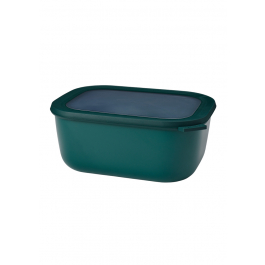 MEPAL Cirqula Oblong Nordic Pine 3 l ciemnozielona - miska kuchenna plastikowa z pokrywką