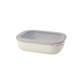 MEPAL Cirqula Oblong Nordic White 2 l popielata - miska kuchenna plastikowa z pokrywką