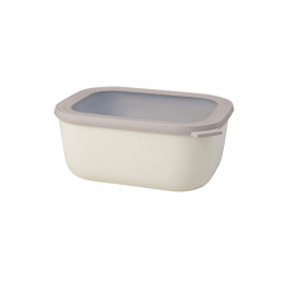 MEPAL Cirqula Oblong Nordic White 3 l popielata - miska kuchenna plastikowa z pokrywką
