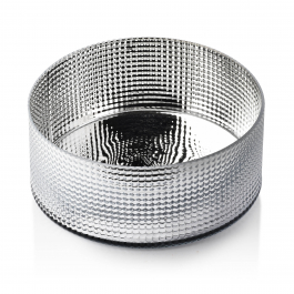 Misa dekoracyjna szklana MONDEX SERENITE II SILVER SREBRNA 22,5 cm