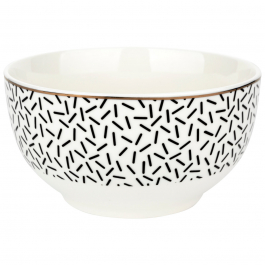 Miska / Salaterka porcelanowa FLORINA BLACK AVENUE ASTORIA 13 cm