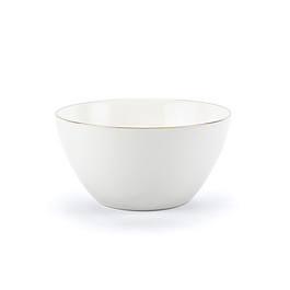 Miska / salaterka porcelanowa MARIAPAULA ECRU ZŁOTA LINIA 0,6 l