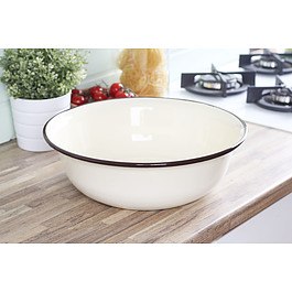 Miska kuchenna emaliowana SILESIA RYBNIK KREMOWA 7,5 l