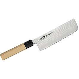 Nóż japoński Nakiri do warzyw i owoców ze stali nierdzewnej TOJIRO SHIPPU KREMOWY 16,5 cm