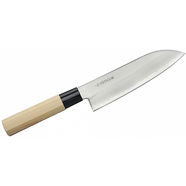 Nóż Santoku ze stali węglowej SATAKE YOSHIMITSU JAPAN KREMOWY 17 cm