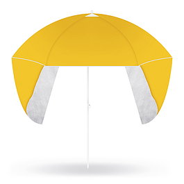 Parasol plażowy stojący z bocznymi ściankami poliestrowy HAPPY SUN POMARAŃCZOWY 154 cm