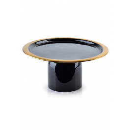 Patera dekoracyjna metalowa MONDEX ANISHA BLACK CZARNA 13,5 cm