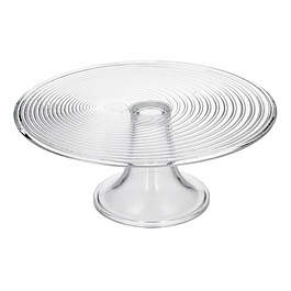 Patera stała na ciasto szklana EDWANEX SPIRALA 27 cm - stojak na tort