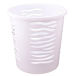 Kosz na śmieci plastikowy BRANQ ZEBRA BIAŁY 10 l