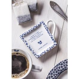 Podkładka porcelanowa na torebkę od herbaty LAURA ASHLEY FLORIS BIAŁA