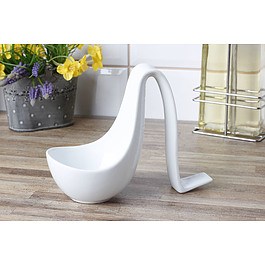 Podstawka pod łyżkę porcelanowa KELA CUCHARA BIAŁA
