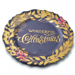 Podtalerz na stół MONDEX BLANCHE FESTIVE OKRĄGŁY 33 cm