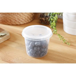 Pojemnik na produkty sypkie plastikowy z pokrywką PLAST TEAM HELSINKI OKRĄGŁY 0,3 l