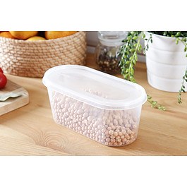 Pojemnik na produkty sypkie plastikowy z pokrywką PLAST TEAM HELSINKI OWALNY 0,8 l