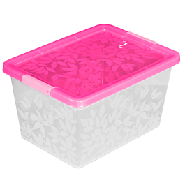 Pudło do przechowywania plastikowe BRANQ JASMINE MIX KOLORÓW 33 l