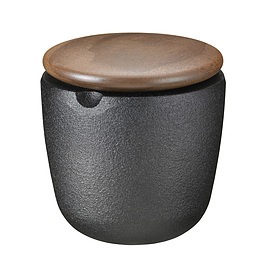 SKEPPSHULT Walnut Tasse czarny - pojemnik na przyprawy żeliwny