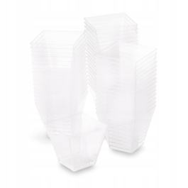 Pojemniki na desery / finger food plastikowe wielorazowe TADAR 120 ml 50 szt.