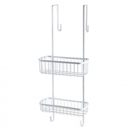 Półka łazienkowa 2 - poziomowa metalowa BATHLAB CARL BIAŁA 53 cm