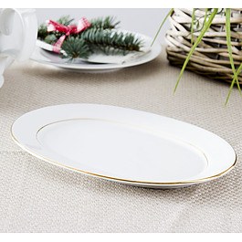 Półmisek porcelanowy MARIAPAULA ZŁOTA LINIA 25 x 17 cm