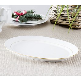 Półmisek porcelanowy MARIAPAULA ZŁOTA LINIA 27,5 x 18,5 cm