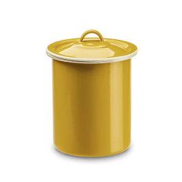 Puszka / Pojemnik na produkty sypkie emaliowany OLKUSKIE WYROBY EMALIOWANE 1,7 l OWE Yellow