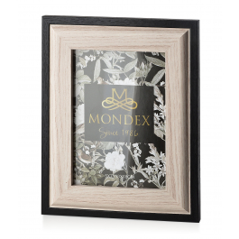 Ramka na zdjęcia z płyty MDF MONDEX ADI CZARNO-BEŻOWA 13 x 18 cm
