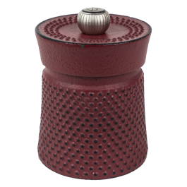 PEUGEOT Bali Cast Iron 8 cm bordowy - młynek do pieprzu żeliwny ręczny z pieprzem seczuańskim