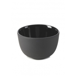 REVOL Solid 30 ml grafitowo-czarny – miseczka do dipów i na przekąski porcelanowa