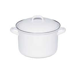 RIESS Classic Weiss 3,5 l - garnek emaliowany z pokrywką