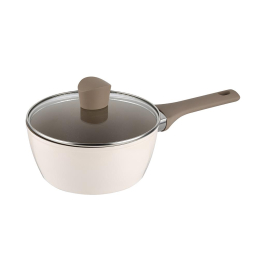 Rondel aluminiowy nieprzywierający z pokrywką FLORINA MOKKA 16 CM 1,1 l