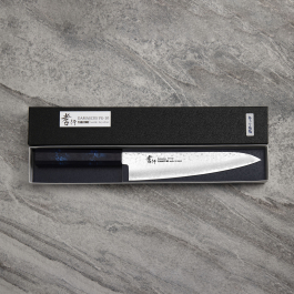 SAKAI TAKAYUKI Nanairo Blue 21 cm - japoński nóż szefa kuchni ze stali damasceńskiej