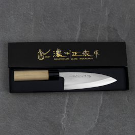 SATAKE Cutlery Mfg Shirogami 15 cm - nóż japoński Deba do filetowania ze stali węglowej