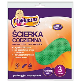 Ścierki uniwersalne SUPER CHŁONNE ZIELONE 3 szt.