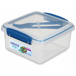 SISTEMA To Go Lunch Plus 1,2 l - lunch box / śniadaniówka plastikowa ze sztućcami