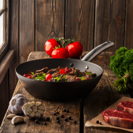 SKOTTSBERG Carbon Steel 24 cm - patelnia / wok ze stali węglowej nieprzywierający