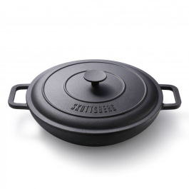 SKOTTSBERG Cast Iron 31,5 cm - patelnia żeliwna na ognisko nieprzywierająca z pokrywką
