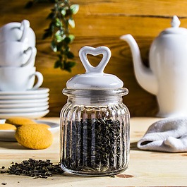 Słoik ozdobny szklany z pokrywką TADAR LOVELY 0,3 l