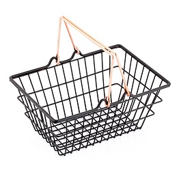 STARKE PRO Harper Shop 18,4 x 13 cm czarny - koszyk do przechowywania druciany metalowy