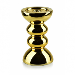 Świecznik szklany MONDEX RITA GOLD 20,5 cm