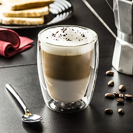 Szklanka do kawy i herbaty termiczna z podwójną ścianką szklana THERMAL CUP 330 ml