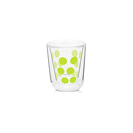 ZAK! DESIGNS Dot Dot Green 75 ml zielona – szklanka do napojów termiczna z podwójną ścianką szklana